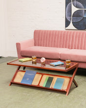 Load image into Gallery viewer, Glass Magazine Coffee Table
