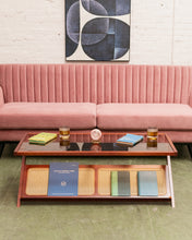 Load image into Gallery viewer, Glass Magazine Coffee Table