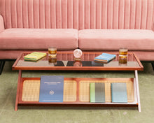 Load image into Gallery viewer, Glass Magazine Coffee Table