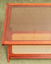 Load image into Gallery viewer, Glass Magazine Coffee Table