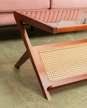 Load image into Gallery viewer, Glass Magazine Coffee Table
