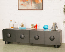 Load image into Gallery viewer, Cecilia Low Profile Media Stand in Black