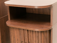 Load image into Gallery viewer, Single Two Tier Tambour Door End Table/Nightstand