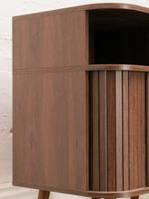 Load image into Gallery viewer, Single Two Tier Tambour Door End Table/Nightstand