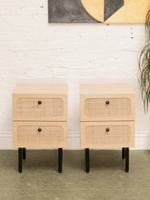 Load image into Gallery viewer, Oval Rattan Drawer Front Nightstand