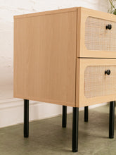 Load image into Gallery viewer, Oval Rattan Drawer Front Nightstand