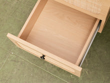 Load image into Gallery viewer, Oval Rattan Drawer Front Nightstand