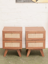 Load image into Gallery viewer, Pair of Mell 2 Drawer Nightstands in Walnut Finish