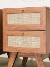 Load image into Gallery viewer, Pair of Mell 2 Drawer Nightstands in Walnut Finish