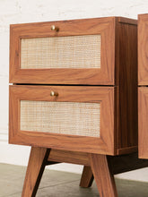 Load image into Gallery viewer, Pair of Mell 2 Drawer Nightstands in Walnut Finish