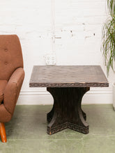 Load image into Gallery viewer, Vintage Square Hand Carved End Table