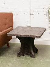 Load image into Gallery viewer, Vintage Square Hand Carved End Table