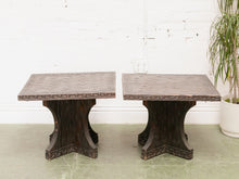 Load image into Gallery viewer, Vintage Square Hand Carved End Table