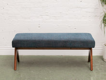Load image into Gallery viewer, Navy Blue Scissor Bench