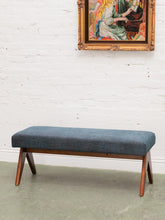 Load image into Gallery viewer, Navy Blue Scissor Bench