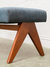Load image into Gallery viewer, Navy Blue Scissor Bench