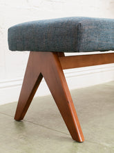 Load image into Gallery viewer, Navy Blue Scissor Bench