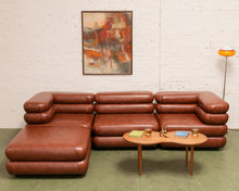 Load image into Gallery viewer, Elodie 4 Piece Modular Sectional in Saddle Brown Leather