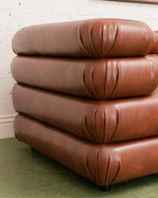 Load image into Gallery viewer, Elodie 4 Piece Modular Sectional in Saddle Brown Leather