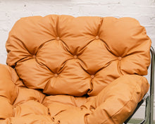 Load image into Gallery viewer, Chrome Tufted 70’s Style Chair