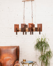 Load image into Gallery viewer, Amber Lucite 1970’s Chandelier