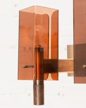 Load image into Gallery viewer, Amber Lucite 1970’s Chandelier