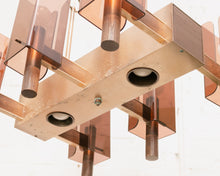 Load image into Gallery viewer, Amber Lucite 1970’s Chandelier