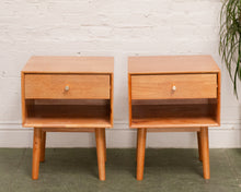 Load image into Gallery viewer, Pair of Modern Lightwood Nightstands