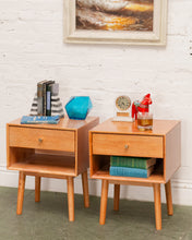 Load image into Gallery viewer, Pair of Modern Lightwood Nightstands