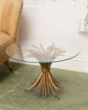 Load image into Gallery viewer, Brass Sheaf of Wheat Coffee/End Table