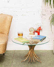 Load image into Gallery viewer, Brass Sheaf of Wheat Coffee/End Table