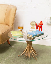 Load image into Gallery viewer, Brass Sheaf of Wheat Coffee/End Table