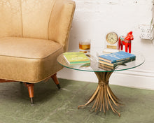 Load image into Gallery viewer, Brass Sheaf of Wheat Coffee/End Table