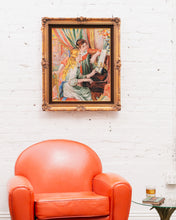 Load image into Gallery viewer, Vintage Needlepoint Picture Renoir Girls at the Piano