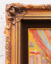 Load image into Gallery viewer, Vintage Needlepoint Picture Renoir Girls at the Piano