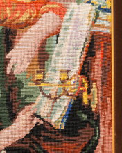 Load image into Gallery viewer, Vintage Needlepoint Picture Renoir Girls at the Piano