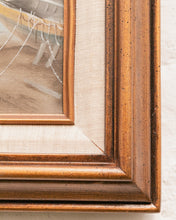 Load image into Gallery viewer, Oil Painting Coastal Scene with Fishing Boats