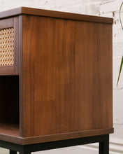 Load image into Gallery viewer, Rattan Front black base Nightstands