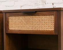 Load image into Gallery viewer, Rattan Front black base Nightstands