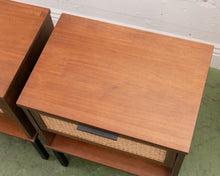 Load image into Gallery viewer, Rattan Front black base Nightstands