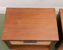 Load image into Gallery viewer, Rattan Front black base Nightstands