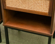 Load image into Gallery viewer, Rattan Front black base Nightstands