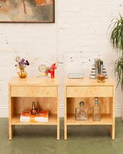 Load image into Gallery viewer, Faux Wood One Drawer Pair of Nightstands