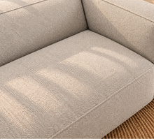 Load image into Gallery viewer, Image 5 of 5: Medrano 88-inch upholstered sofa in Stone Mist lattice bouclé with broad arms and deep cushioned seating