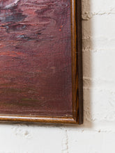 Load image into Gallery viewer, Luminous Vintage Sailboat, Mid-century Painting