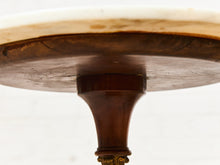 Load image into Gallery viewer, Italian Vintage, Marble Round Side Table Brass Ornate Base
