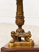 Load image into Gallery viewer, Italian Vintage, Marble Round Side Table Brass Ornate Base