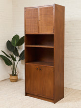 Load image into Gallery viewer, Danish Modern Teak Rattan Shelf