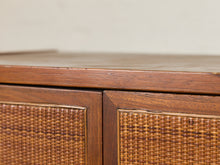 Load image into Gallery viewer, Danish Modern Teak Rattan Shelf