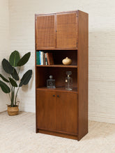 Load image into Gallery viewer, Danish Modern Teak Rattan Shelf